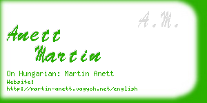 anett martin business card